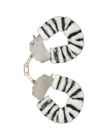 TOYJOY - Pūkuoti ir linksmi antrankiai surišimui su zebra