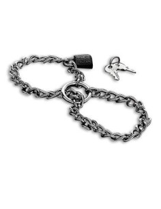 METAL HARD - HANDCUFFS WITH STAINLESS STEEL CHAIN.