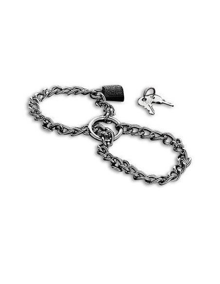 METAL HARD - HANDCUFFS WITH STAINLESS STEEL CHAIN.