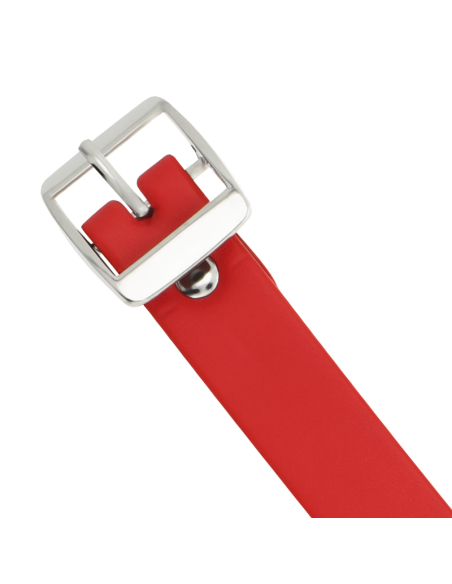 COQUETTE CHIC DESIRE - RED VEGAN LEATHER NECKLACE WOMAN FETISH ACCESSORY