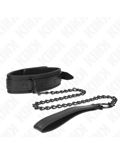 KINK - NEOPRENE BONDAGE COLLAR MODEL 2 WITH BELT 78 CM ADJUSTABLE 37.5 X 49.5 CM 2
