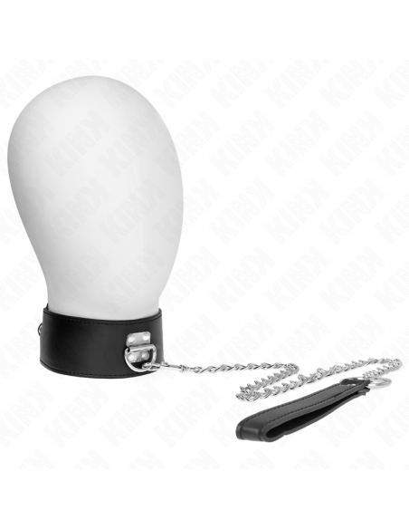 KINK - NECKLACE WITH BELT 65 CM WITH WIDE BLACK STRAP ADJUSTABLE 33.5-41 CM X 5 CM