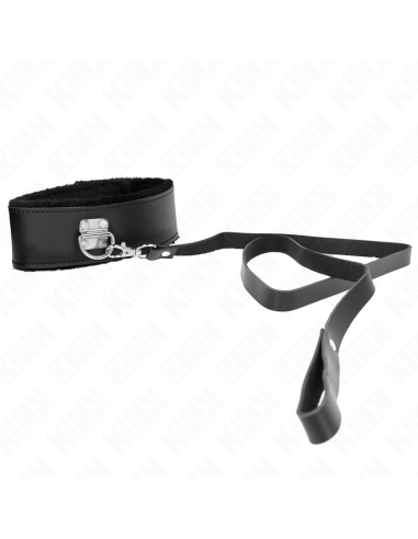 KINK - NECKLACE WITH BELT 116 CM WITH BLACK LEATHER STRAP ADJUSTABLE 40-48 CM X 6 CM