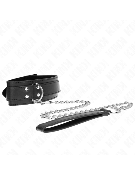 KINK - NECKLACE WITH STRAP 65 CM SILVER BUCKLES ADJUSTABLE 33-46 CM X 5.5 CM
