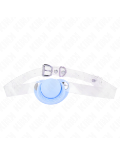 KINK - LIGHT BLUE PACIFIER SHAPED GAG 5.5 x 4 CM ADJUSTABLE 43-60 CM