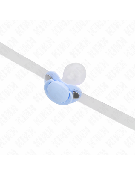 KINK - LIGHT BLUE PACIFIER SHAPED GAG 5.5 x 4 CM ADJUSTABLE 43-60 CM