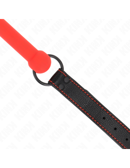 KINK - KAULINIS KAMŠTELIS SU ODINIU DIRŽELIU, RAUDONAS, REGULIUOJAMAS 41-57 CM