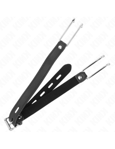 KINK - METAL HOOK GAG 11.5 CM WITH LEATHERETTE STRAP ADJUSTABLE 39-58 CM X 2 CM