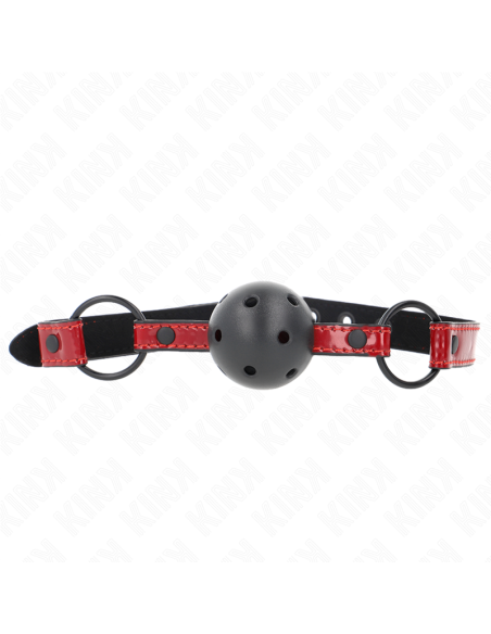 KINK - SHINY LEATHERETTE BALL 4.5 CM GAG 63.5 X 2 CM ADJUSTABLE 41 X 59 CM
