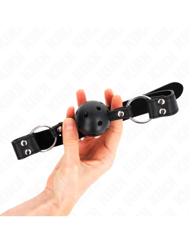 KINK - KVĖPUOJANTIS KAMUOLYS 4 CM KAMŠTELIS SU DVIGUBA KNIEDĖMIS, 1 MODELIS, JUODAS, 62,5 x 2,5 CM, REGULIUOJAMAS 42-58 CM