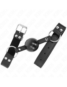 KINK - SOFT AND SOLID BALL 4 CM GAG WITH LEATHERETTE STRAP 62 x 2.5 CM ADJUSTABLE 42-58 CM 2