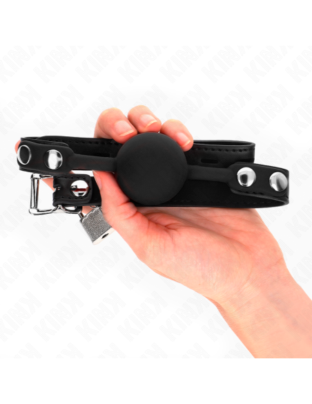 KINK - MODEL 1 SILICONE BALL 4 CM GAG WITH LOCK 60 x 2 CM