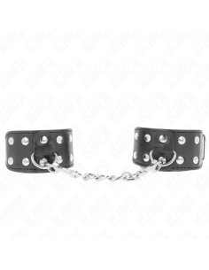 KINK - WRISTBANDS WITH DOUBLE LINE OF ADJUSTABLE STUDS BLACK 2