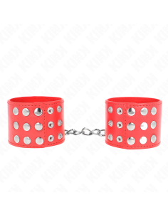 KINK - RIŠO ĮTVARAI SU SPAUSTUKU, RAUDONI, REGULIUOJAMI 19–24 CM X 5,5 CM 2