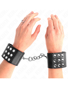 KINK - WRIST RESTRAINTS WITH SNAP FASTEN BLACK ADJUSTABLE 19-24 CM X 5.5 CM