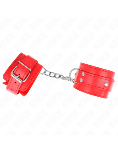 KINK - 3 D-RING WRIST RESTRAINTS ADJUSTABLE RED 17.5-25 CM X 6 CM