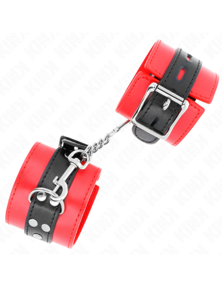 KINK - RAUDONAS RIŠO ĮRAŠAS SU JUODU DIRŽU, REGULIUOJAMAS 17-28 CM X 6 CM