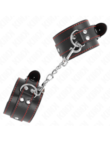 KINK - RIŠO ĮRAŠAI JUODAS SU RAUDONU PAMUŠALIU, REGULIUOJAMAS 20-28 CM X 5,5 CM
