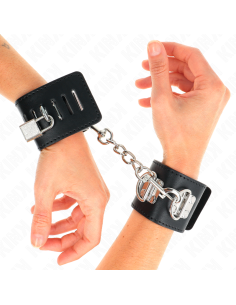 KINK - ĮVAIRIŲ PADĖČIŲ RIEŠO ĮTVARAI SU SPYNA, JUODOS, REGULIUOJAMI, 16–23 CM X 5,5 CM