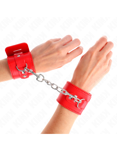 KINK - RIŠO ĮRAŠAI SU SPYNA, RAUDONI, REGULIUOJAMI 16–23 CM X 5,5 CM