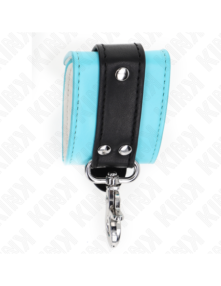 KINK - PREMIUM LOCKABLE WRIST RESTRAINTS BLACK - BLUE ADJUSTABLE 21-28 CM X 5.5 CM