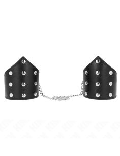 KINK - JUODOS DETALĖS STILIAUS APYRANKĖS SU GRANDINE, REGULIUOJAMOS 17–23 CM X 8,5 CM 2