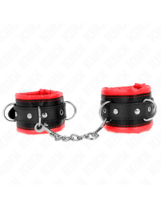 KINK - HEAVY WRIST RESTRAINTS WITH RED FUR LINED ADJUSTABLE 20-30 CM X 6 CM 2