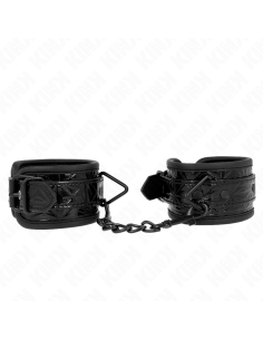 KINK - DIAMOND PATTERN WRIST RESTRAINTS BLACK ADJUSTABLE 17-26 CM X 5.5 CM 2