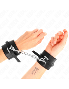 KINK - DELUXE LOCKING WRIST RESTRAINTS BLACK ADJUSTABLE 14.5-21 CM X 6 CM