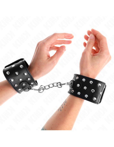 KINK - PUNK WRIST RESTRAINTS ADJUSTABLE 19-24 CM X 5.5 CM