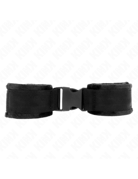 KINK - RIŠO APYVOKOS SU KABLIUKAIS IR KILPELĖMIS IŠ NAILONO, RAUDONAS-JUODAS, 1 MODELIS, REGULIUOJAMAS, 25-35 CM X 6 CM