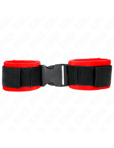 KINK - NYLON BIND HOOKandLOOP WRIST RESTRAINTS BLACK MODEL 1 AJDUSTABLE 25-35 CM X 6 CM