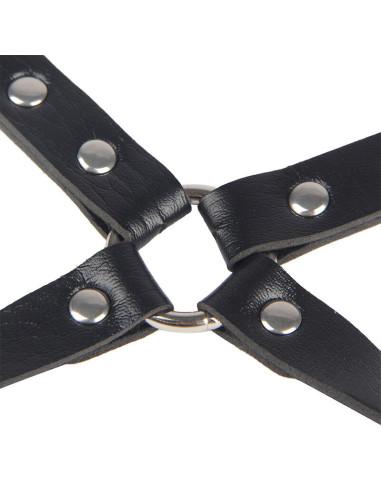 SUBBLIME - 953690 HANDCUFFS WITH BONDAGE BELT BLACK ONE SIZE