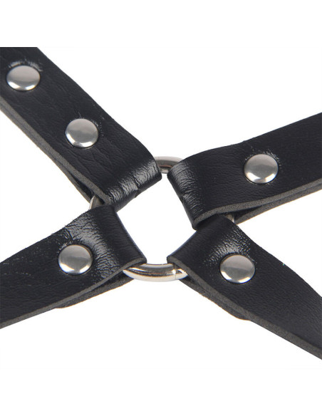 SUBBLIME - 953690 HANDCUFFS WITH BONDAGE BELT BLACK ONE SIZE
