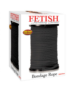 FETISH FANTASY SERIES - SERIES BONDAGE ROPE BLACK 60.96 METERS