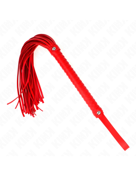 KINK - PLATAŽAS SU RAUDONA TEKSTŪRUOTA RANKENA 48,5 CM