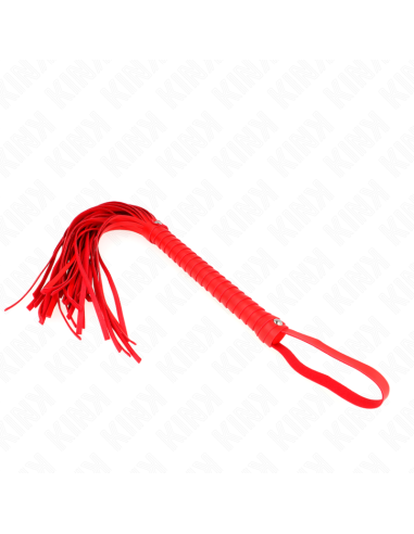 KINK - PLATAŽAS SU RAUDONA TEKSTŪRUOTA RANKENA 48,5 CM
