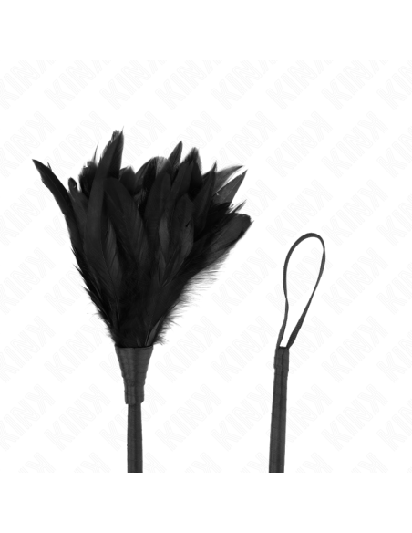 KINK - JUODŲJŲ TARNELIŠKŲ RAGŲ FORMOS KUTENANTIS VIŠTIENOS PLUNKSNOS 36 CM