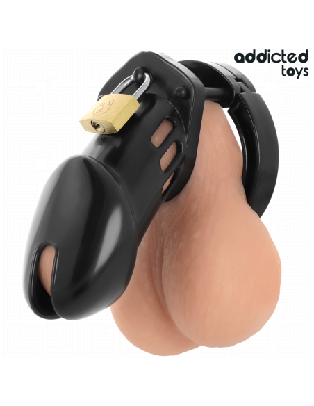 ADDICTED TOYS LOCKED - OBSIDIAN HOLD PENIS CAGE SIZE M