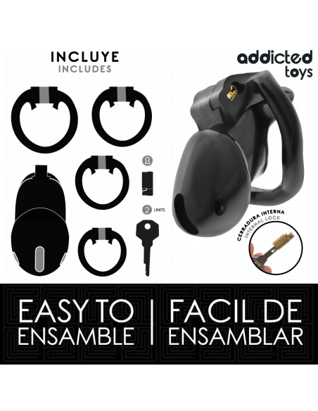 ADDICTED TOYS LOCKED - MINDNIGHT CELL PENIO NARVAS, S DYDIS 4,8 CM
