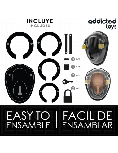 ADDICTED TOYS LOCKED - KEYLESS RESTRAINT PENIS CAGE 11.5 CM