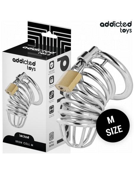 ADDICTED TOYS LOCKED – METALINIS VARPOS NARVAS SU GELEŽIES LĄSTELĖMIS, DYDIS M