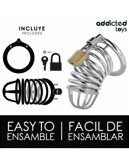 ADDICTED TOYS LOCKED - METALINIS GELEŽIES LĄSTELIŲ VARPOS NARVAS 4 CM DYDIS S