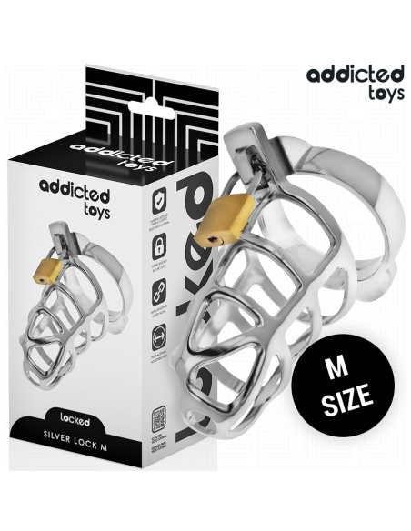ADDICTED TOYS LOCKED - SIDABRINIS METALINIS VARPOS NARVAS, M DYDIS