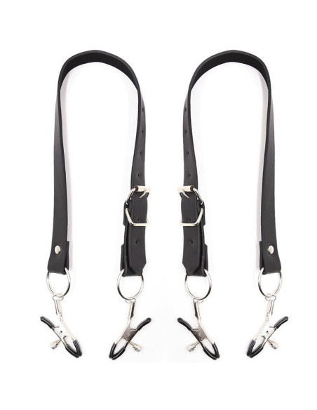 OHMAMA FETISH - CLITORIS CLAMPS WITH LEG STRAPS