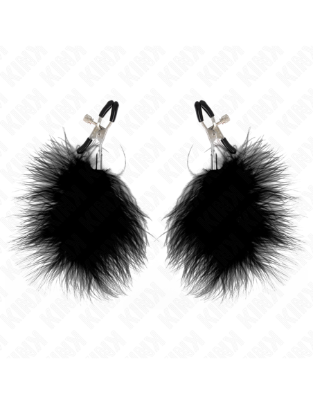 KINK - Plunksninis spenelių laikiklis, juodas, 7 cm