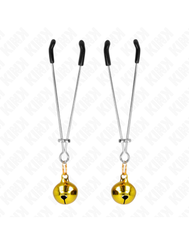KINK - THIN BELL NIPPLE CLAMPS GOLD 7 CM