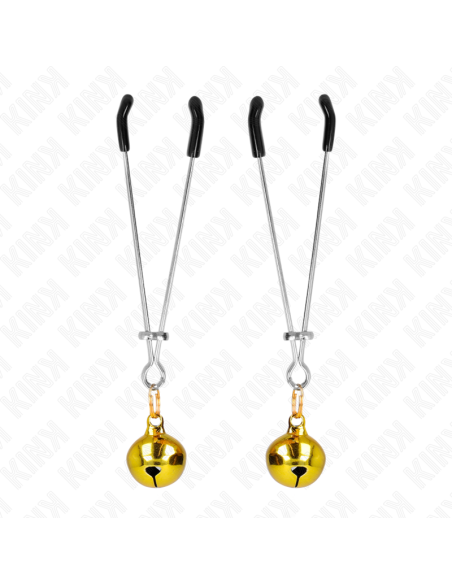 KINK - THIN BELL NIPPLE CLAMPS GOLD 7 CM