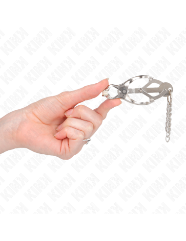 KINK - JAPANESE CLOVER NIPPLE CLAMPS WITH LITTLE CHAINS SILVER