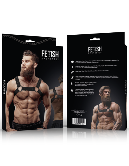 FETISH SUBMISSIVE ATTITUDE - ADJUSTABLE NEOPRENE CHEST SPORTS HARNESS FOR MEN